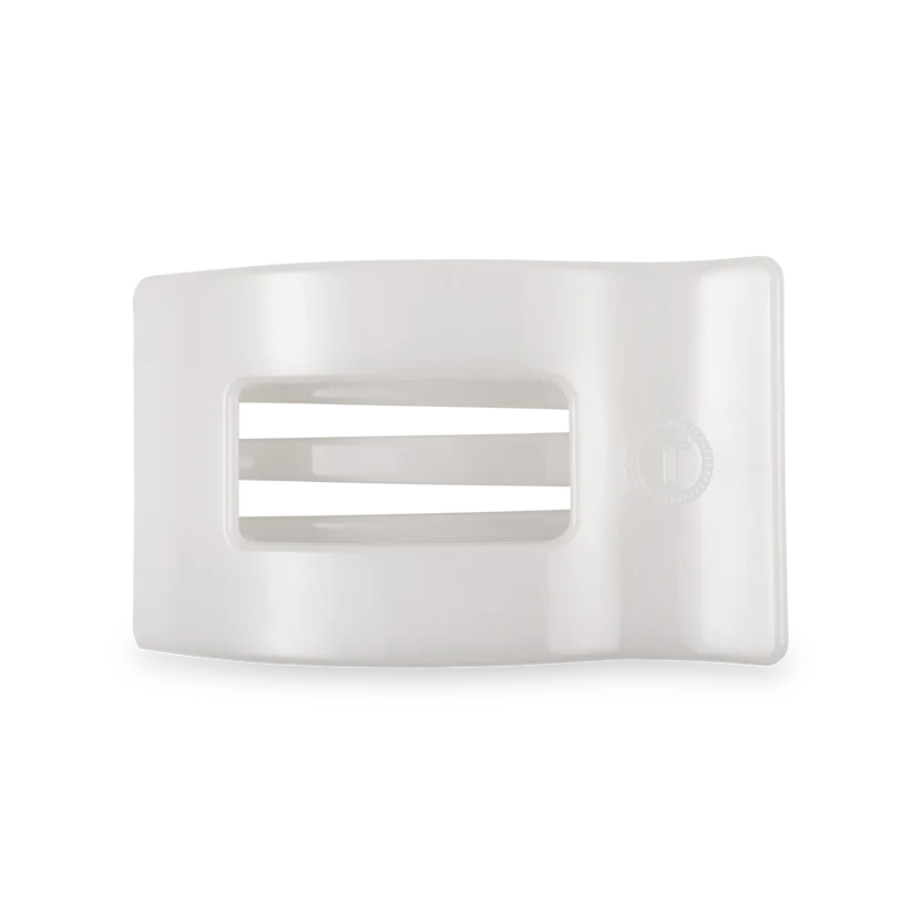 COCONUT WHITE MEDIUM FLAT RECTANGLE CLIP