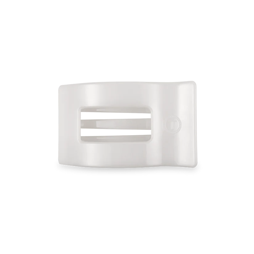 COCONUT WHITE SMALL FLAT RECTANGLE CLIP