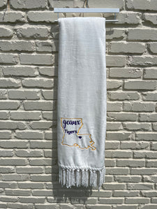 GEAUX TIGERS BLOCK LA THROW