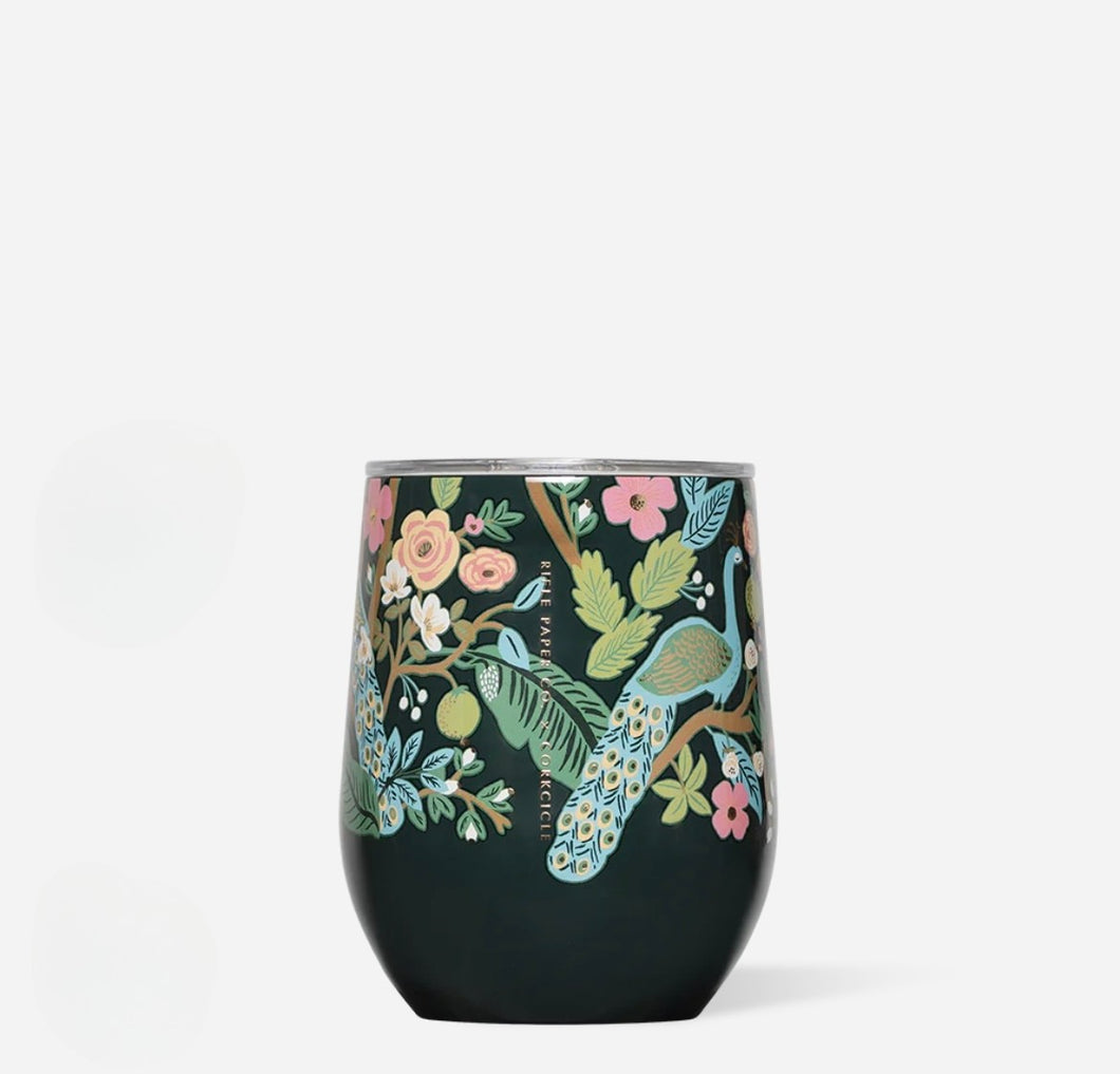 12 OZ STEMLESS PEACOCK BLUE