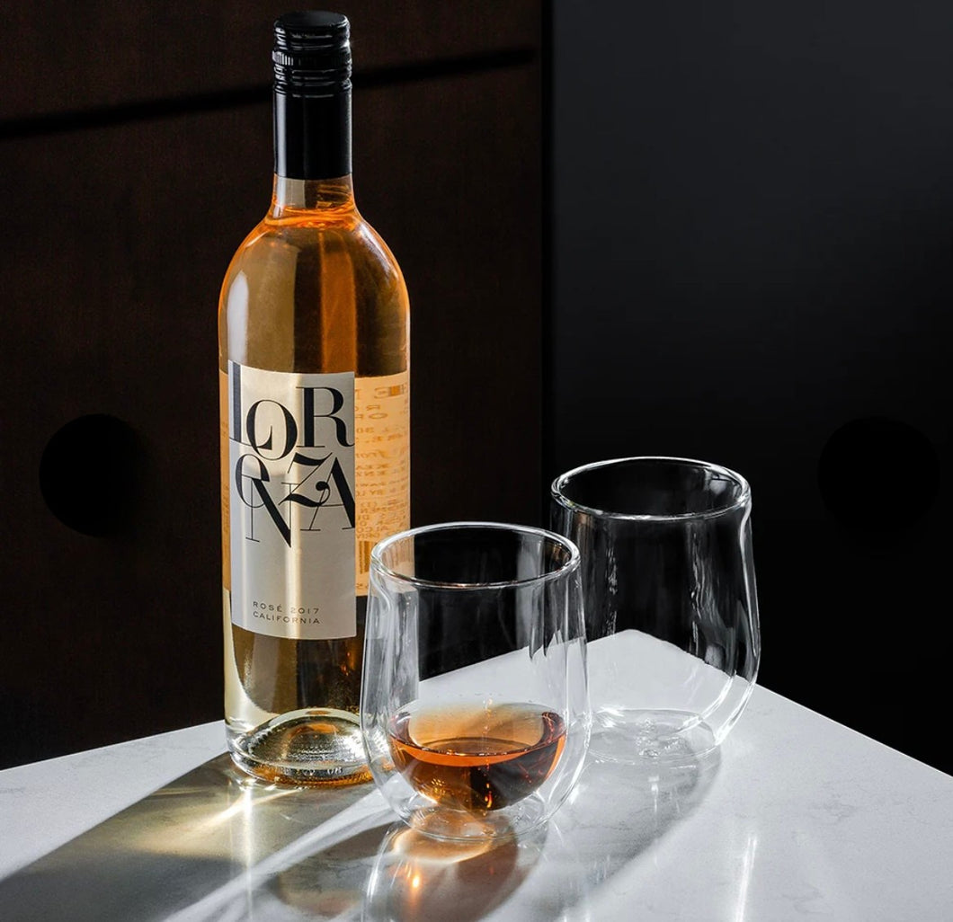 12 OZ GLASS STEMLESS CLEAR 2 PACK