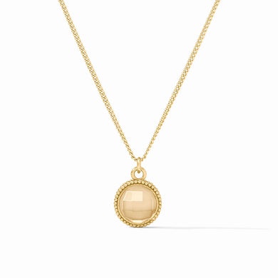 FLEUR DE LIS SOLITAIRE NECKLACE IRIDESCENT CHAMPAGNE