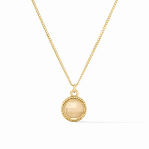 FLEUR DE LIS SOLITAIRE NECKLACE IRIDESCENT CHAMPAGNE