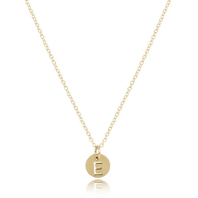 16IN NECKLACE GOLD RESPECT SMALL GOLD DISC- E
