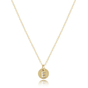 16IN NECKLACE GOLD RESPECT SMALL GOLD DISC- E