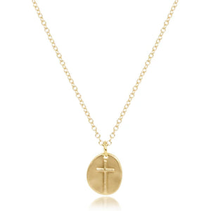 16IN NECKLACE GOLD INSPIRE SMALL GOLD CHARM