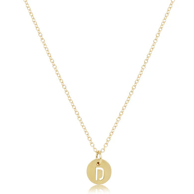 16IN NECKLACE GOLD RESPECT SMALL GOLD DISC- D
