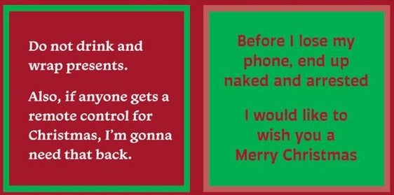 LOSE PHONE CHRISTMAS NAPKINS