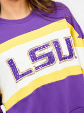MILLIE LSU WIDE STRIPE TOP