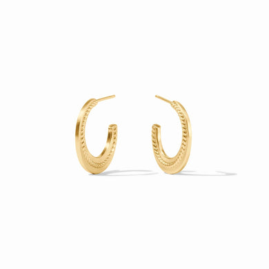 NASSAU CRESCENT HOOP GOLD SMALL