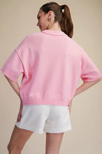 PINK CREW NECK ELBOW LENGTH SWEATER