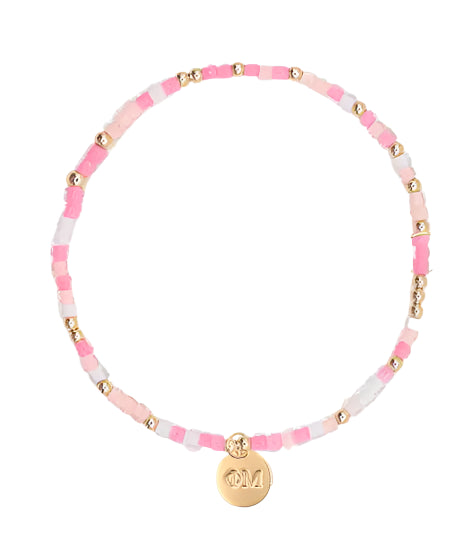 PHI MU SPRINKLE CHARM BRACELET