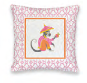 FRAMED MONKEY 8X8 PILLOW