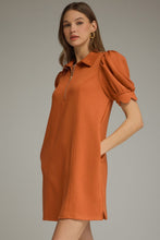 RUST 1/4 ZIP DRESS