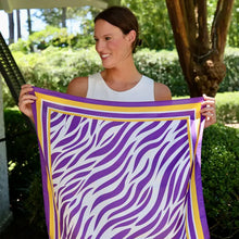 PURPLE & GOLD STRIPED SCARF MEDIUM