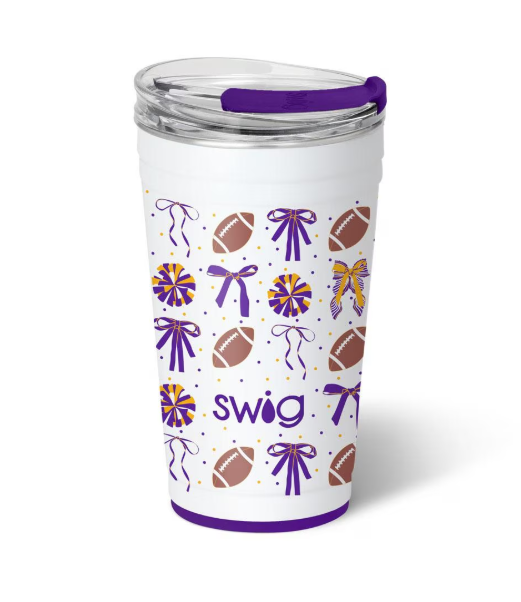 24OZ PURPLE & GOLD WEVE GOT SPIRIT PARTY CUP