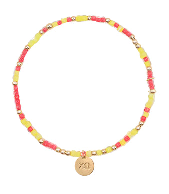 CHI OMEGA SPRINKLE CHARM BRACELET