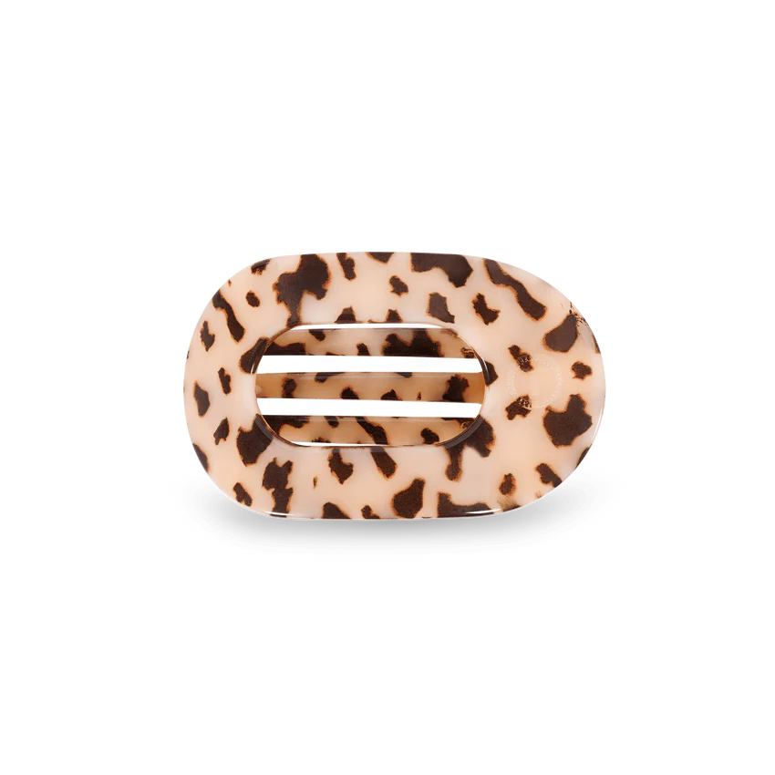 BLONDE TORTOISE SMALL FLAT ROUND HAIR CLIP