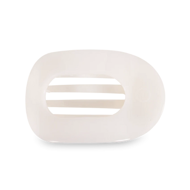 COCONUT WHITE LARGE FLAT ROUND CLIP