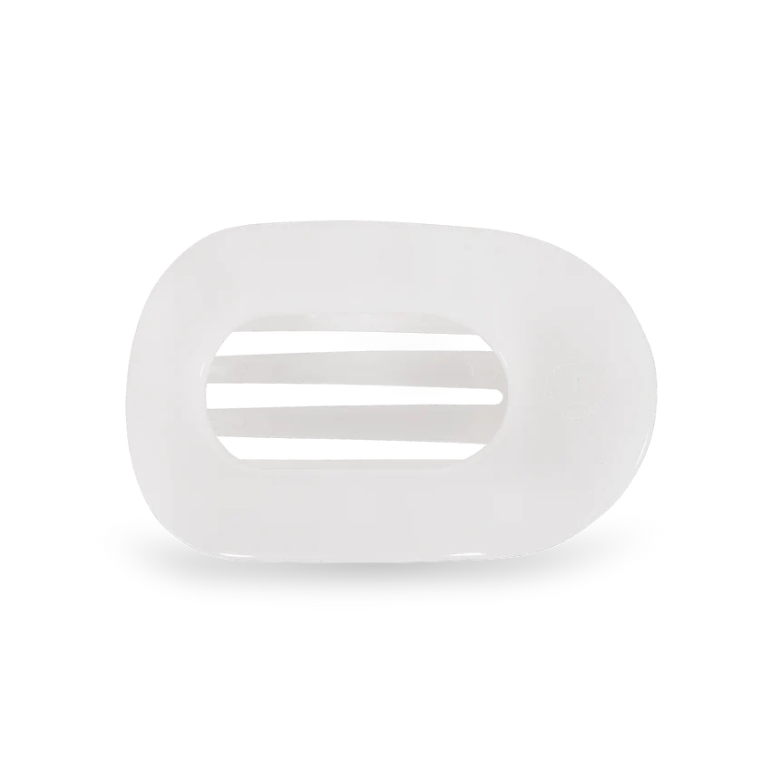 COCONUT WHITE MEDIUM FLAT ROUND CLIP