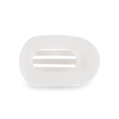 COCONUT WHITE SMALL FLAT ROUND CLIP