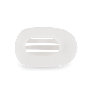 COCONUT WHITE SMALL FLAT ROUND CLIP