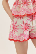 RED/PINK TROPICAL SHORTS