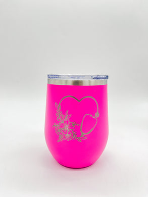 FLORAL HEART STETHOSCOPE SS STEMLESS