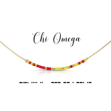 CHI OMEGA DOT & DASH NECKLACE