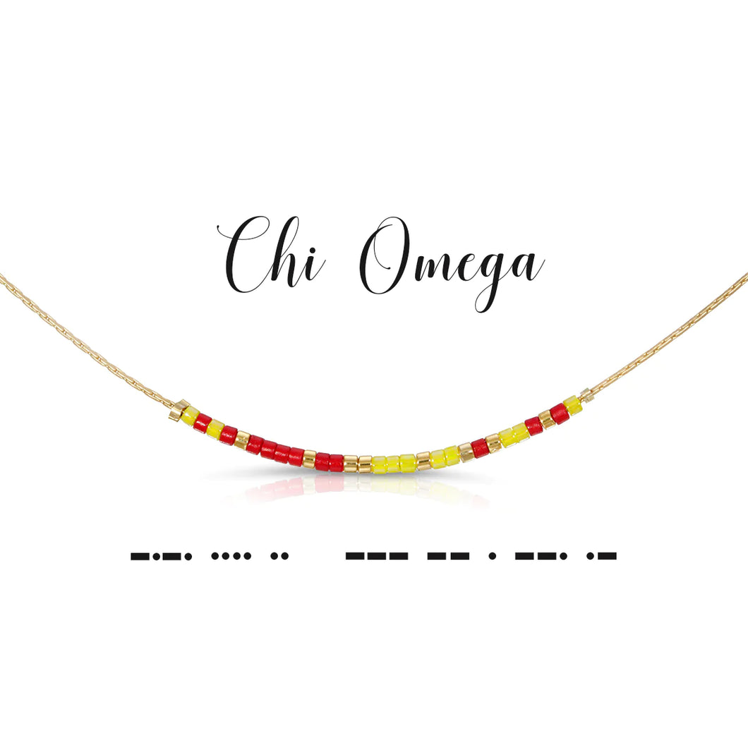 CHI OMEGA DOT & DASH NECKLACE