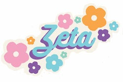 ZETA TAU ALPHA FLOWER CHILD DECAL