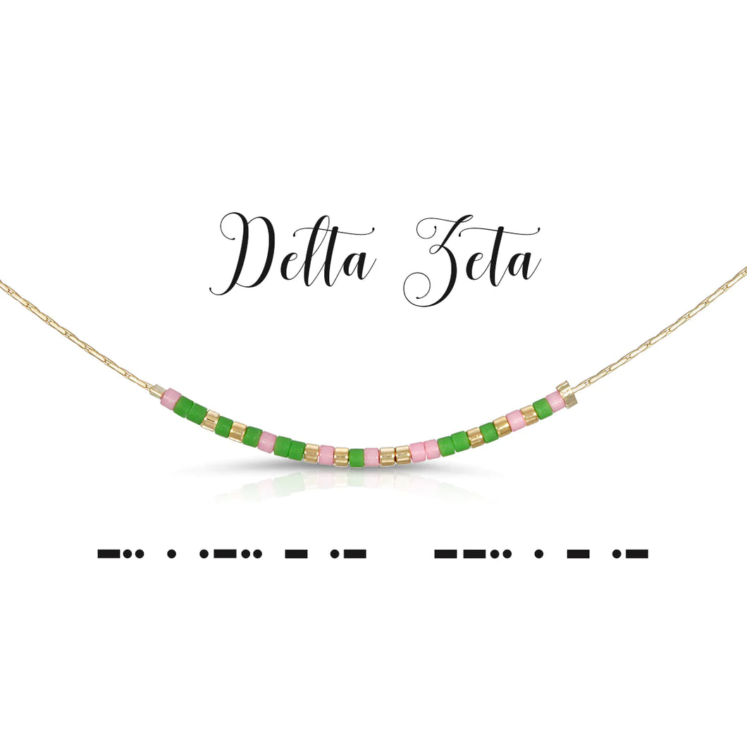 DELTA ZETA DOT & DASH NECKLACE