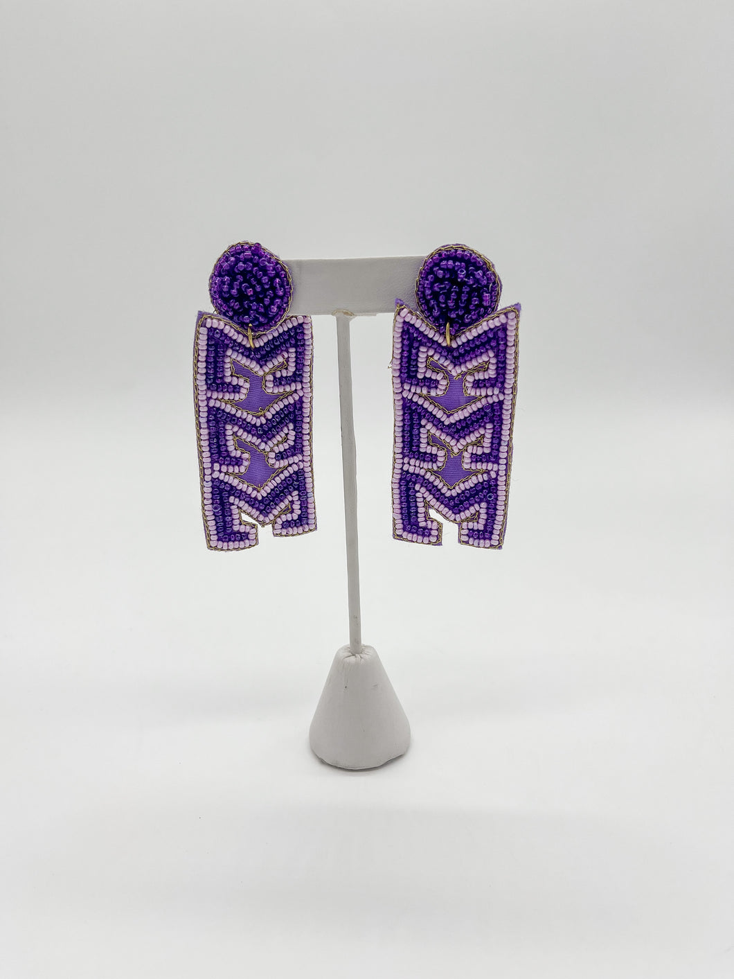 SIGMA SIGMA SIGMA BEADED EARRINGS