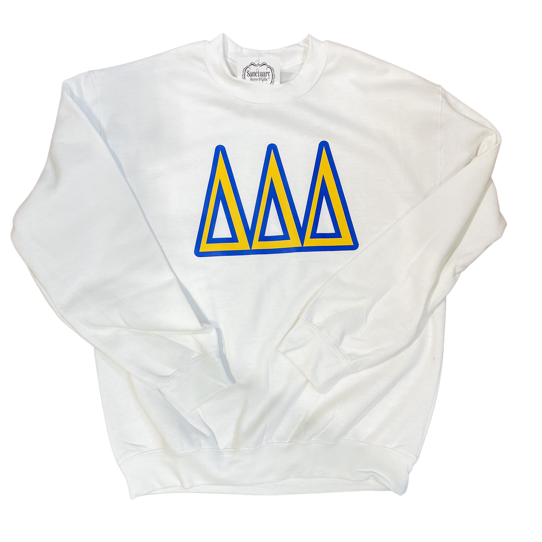 DELTA DELTA DELTA TWO COLOR SWEATSHIRT Sanctuary Home Gifts