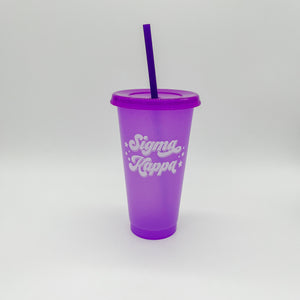 SIGMA KAPPA GLITTER COLOR CHANGING CUP