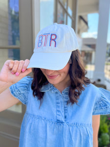 BTR 3 COLOR RED WHITE & BLUE CAP