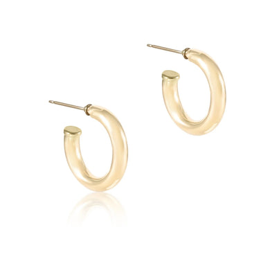 ROUND GOLD 1IN POST HOOP 4MM SMOOTH