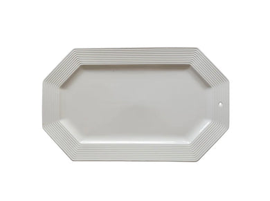 OCTAGONAL PLATTER PINSTRIPES