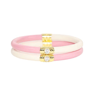 PINK/IVORY YIN & YANG ALL WEATHER BANGLES