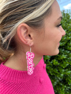 BARBIE NAME DANGLE EARRINGS