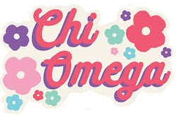CHI OMEGA FLOWER CHILD DECAL
