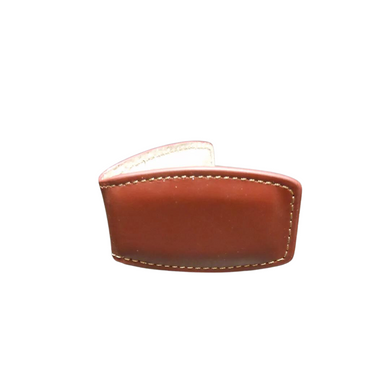 BROWN LEATHER MONEY CLIP