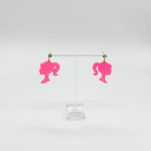 BARBIE SILHOUETTE PINK EARRINGS