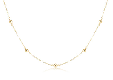 17IN CHOKER SIMPLICITY CHAIN GOLD CLASSIC 4MM GOLD
