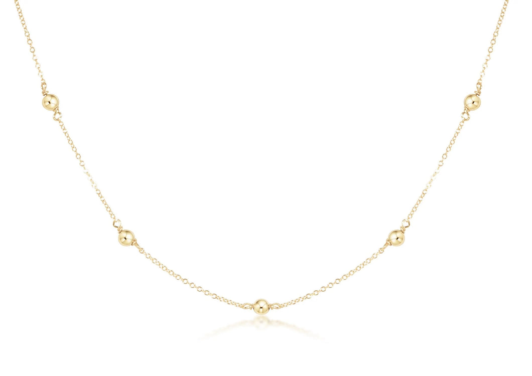 17IN CHOKER SIMPLICITY CHAIN GOLD CLASSIC 4MM GOLD