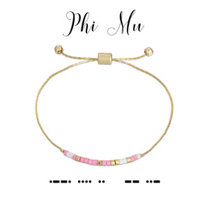 PHI MU DOT & DASH BRACELET