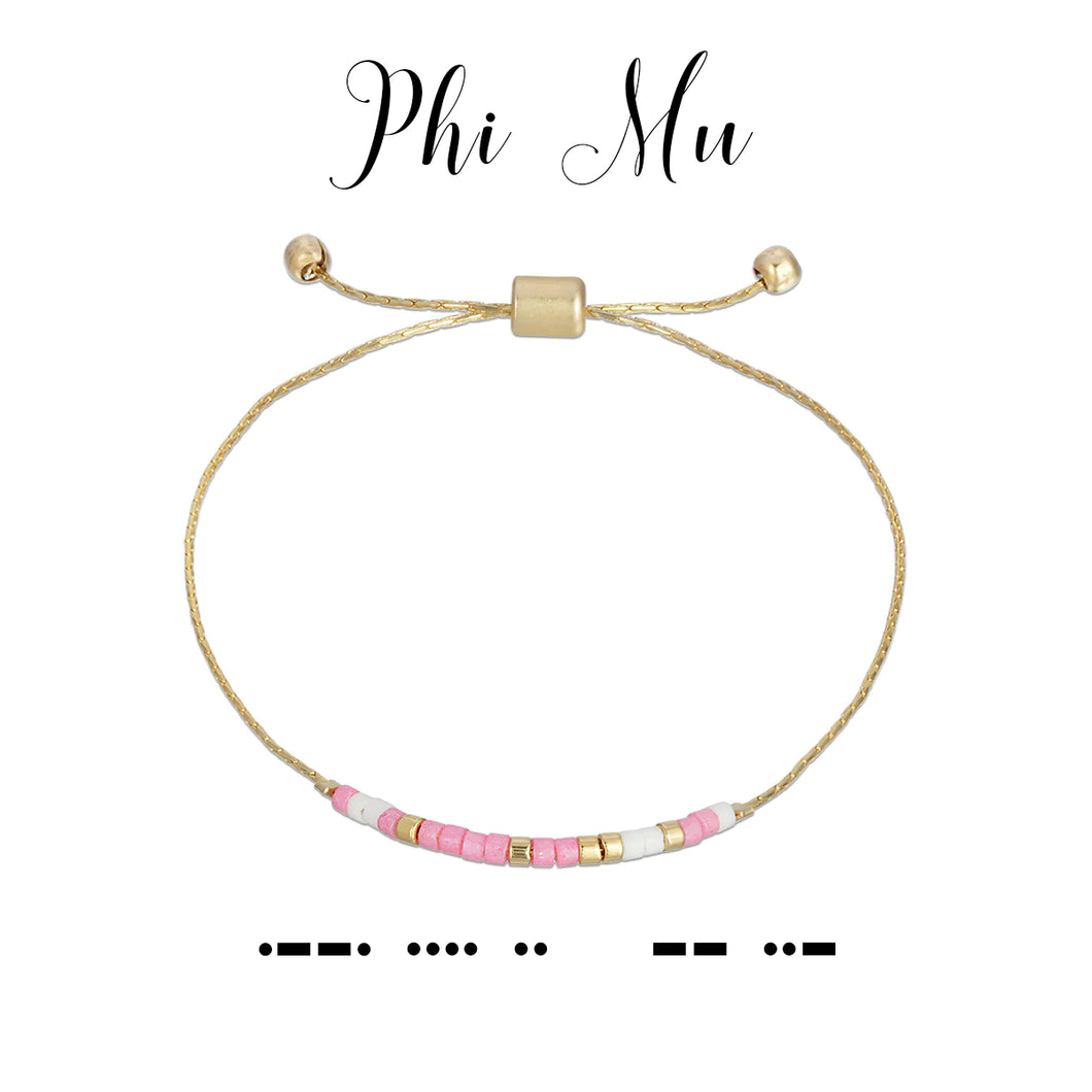 PHI MU DOT & DASH BRACELET