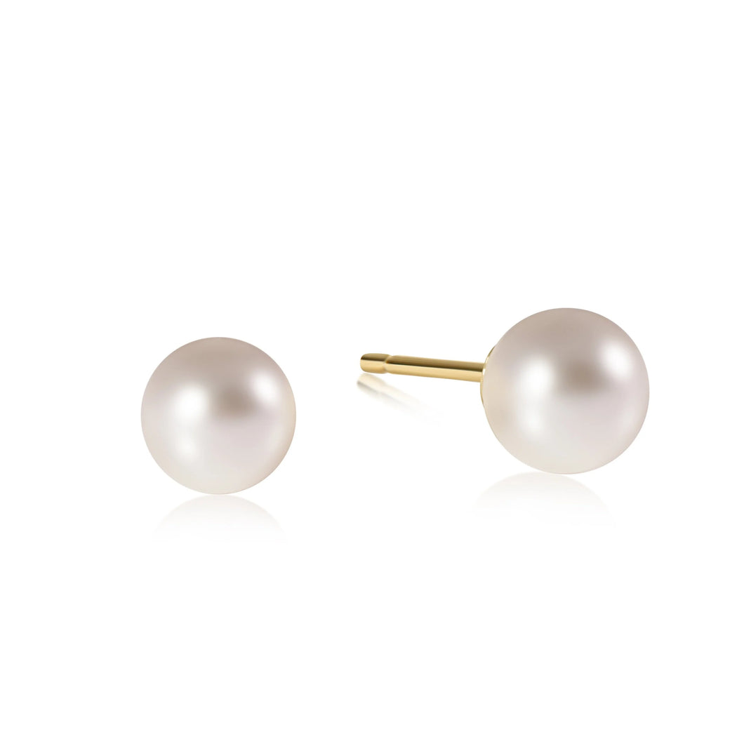 CLASSIC 8MM BALL STUD PEARL