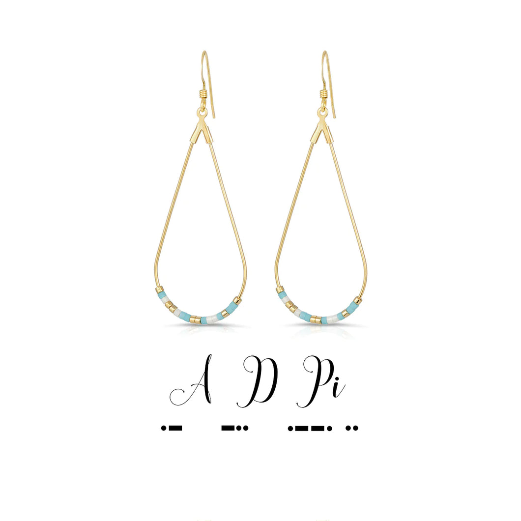 ALPHA DELTA PI DOT & DASH EARRINGS