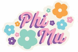 PHI MU FLOWER CHILD DECAL